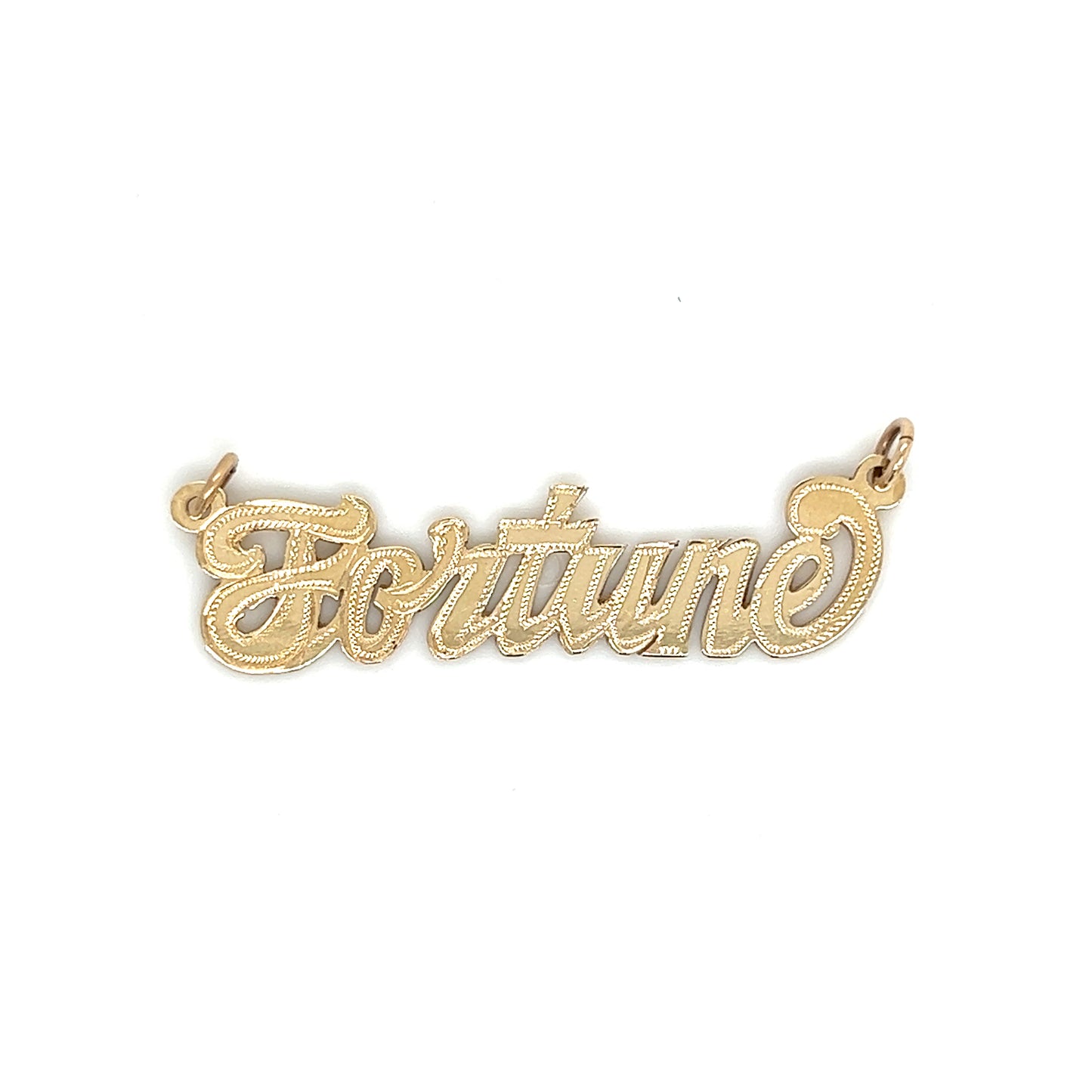 Simple Gold Nameplate Pendant