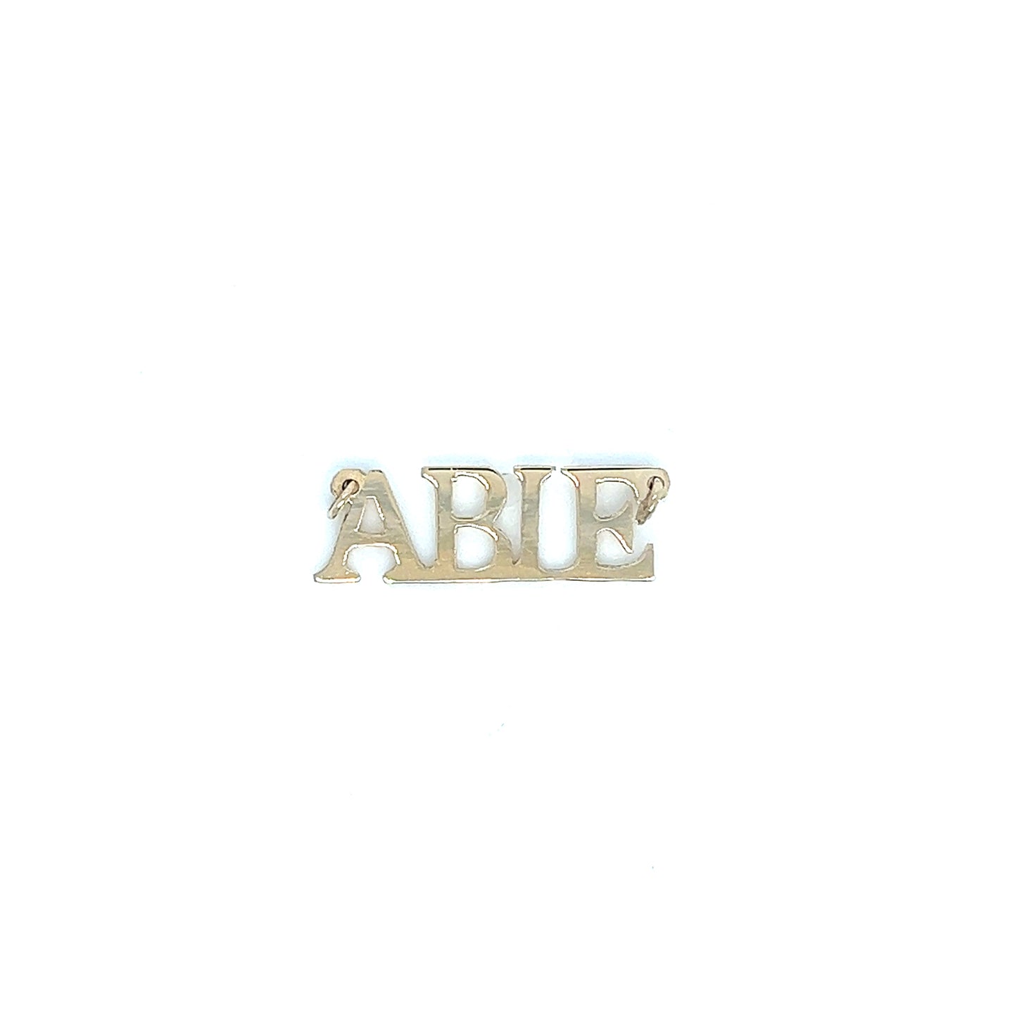 All Capital Gold Nameplate Pendant